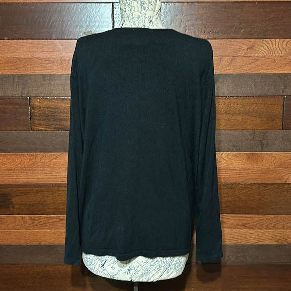 Fashion Bug Black Floral Sweater - Picture 8 of 9